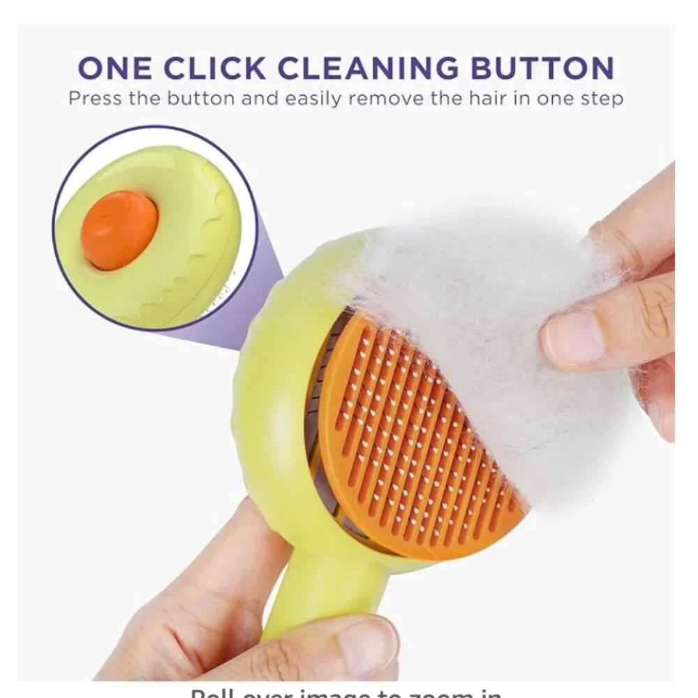 Pet Grooming Brush for Cats and Dogs, Self-Cleaning NEW IN BOX Blue